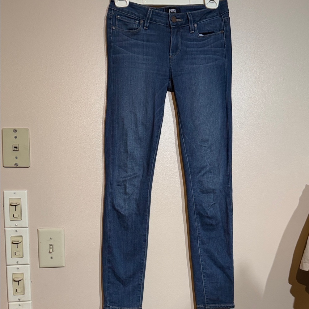 PAIGE Dark Blue Skinny Jeans